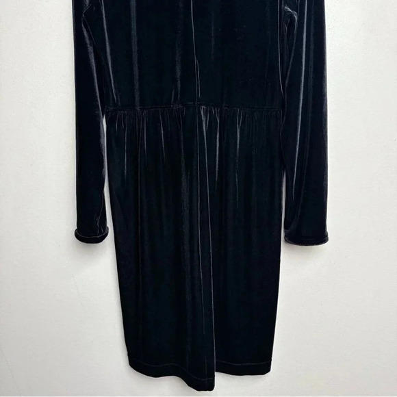 Vintage Talbots Womens Size M Mock Neck Long Sleeve Elastic Waist Velvet Dress - Picture 15 of 16